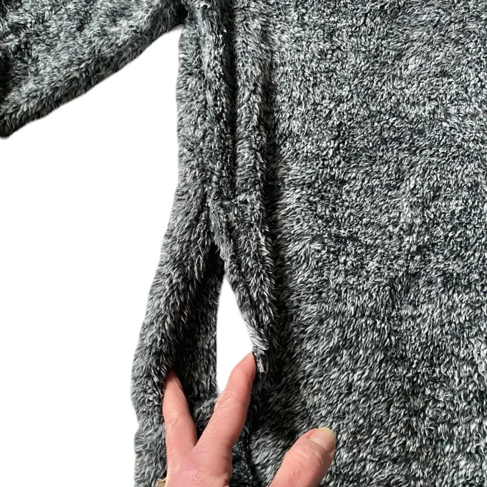 Alpine Sherpa women's M gray quarter zip pullover long sleeve zip up collared Size M - Image 7