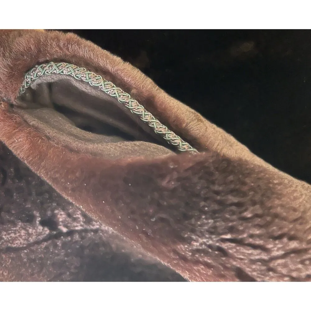 Vintage 40s 50s Mouton Fur Coat Jacket Dark Brown - Image 9