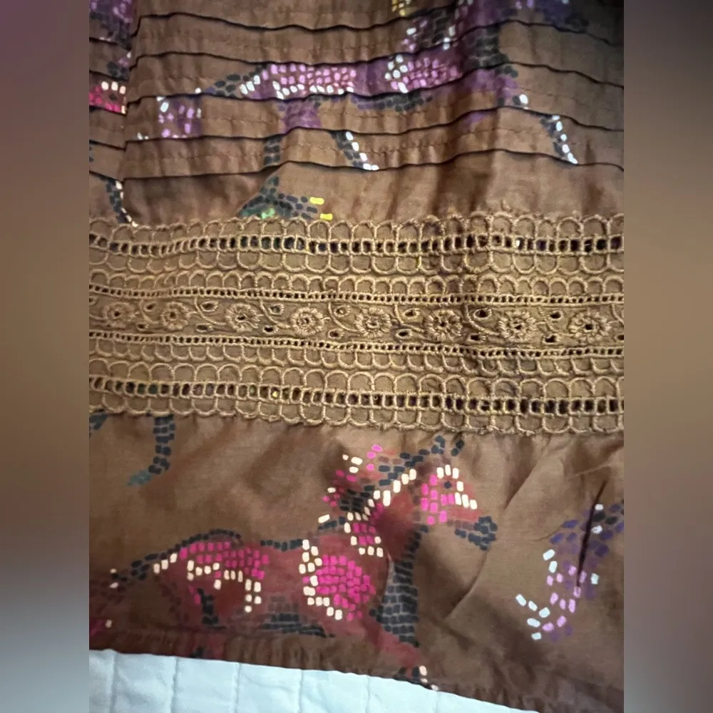 Farm Rio Brown Dotted Horses Maxi Dress - Image 14