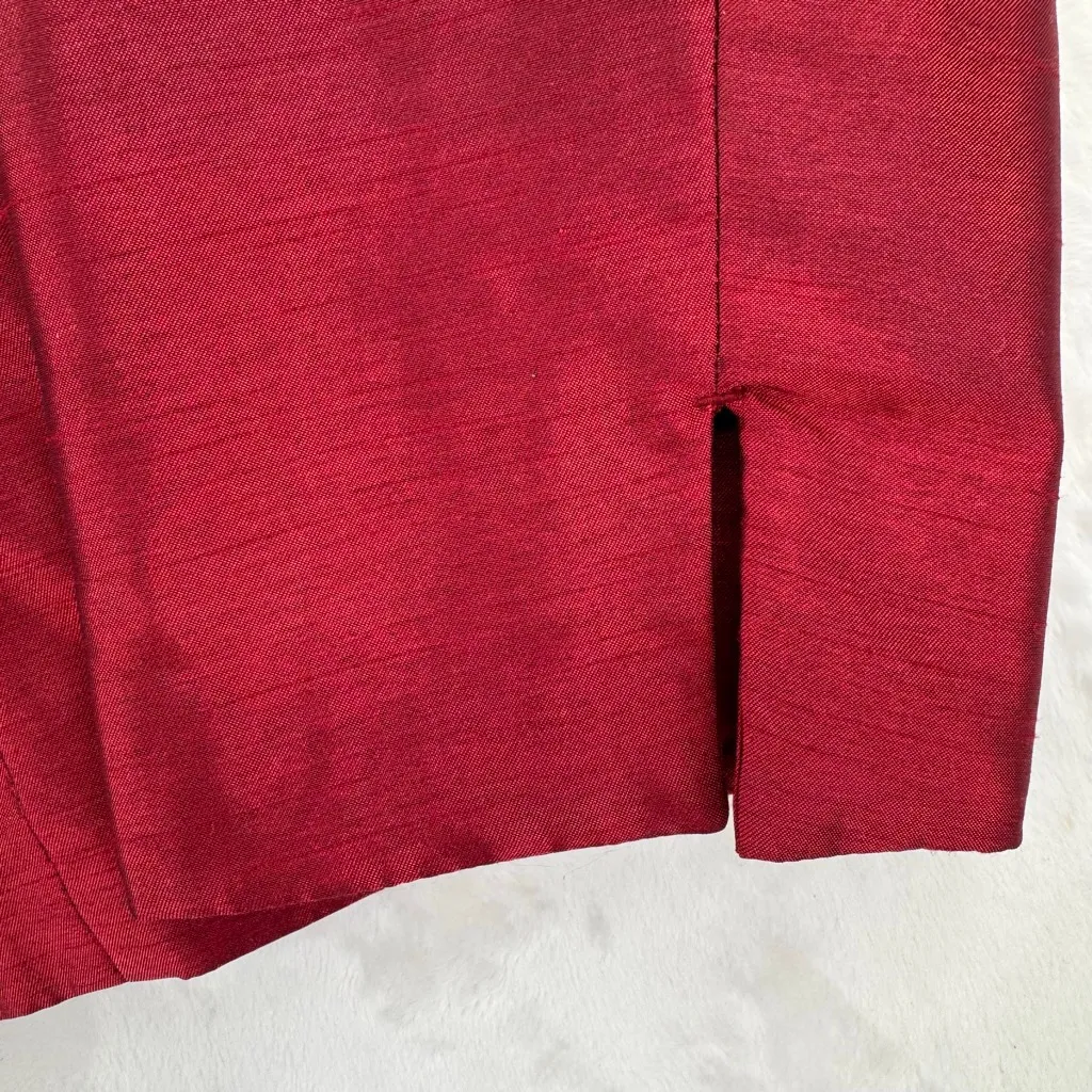 Burgundy Red Satin Ruched Blazer Lane Bryant Sz 18 Vintage Whimsigoth Victorian - Image 7