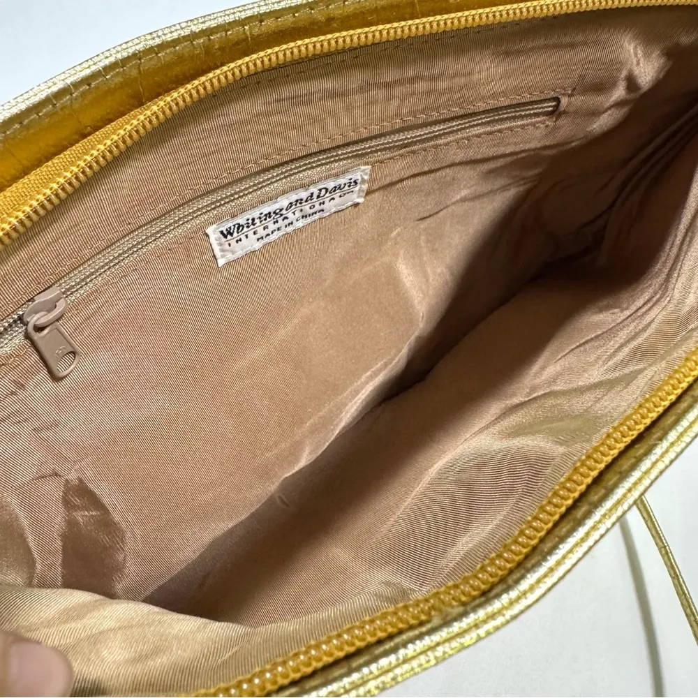 Whiting and Davis International Gold Metallic Mesh Crossbody Bag - Image 6