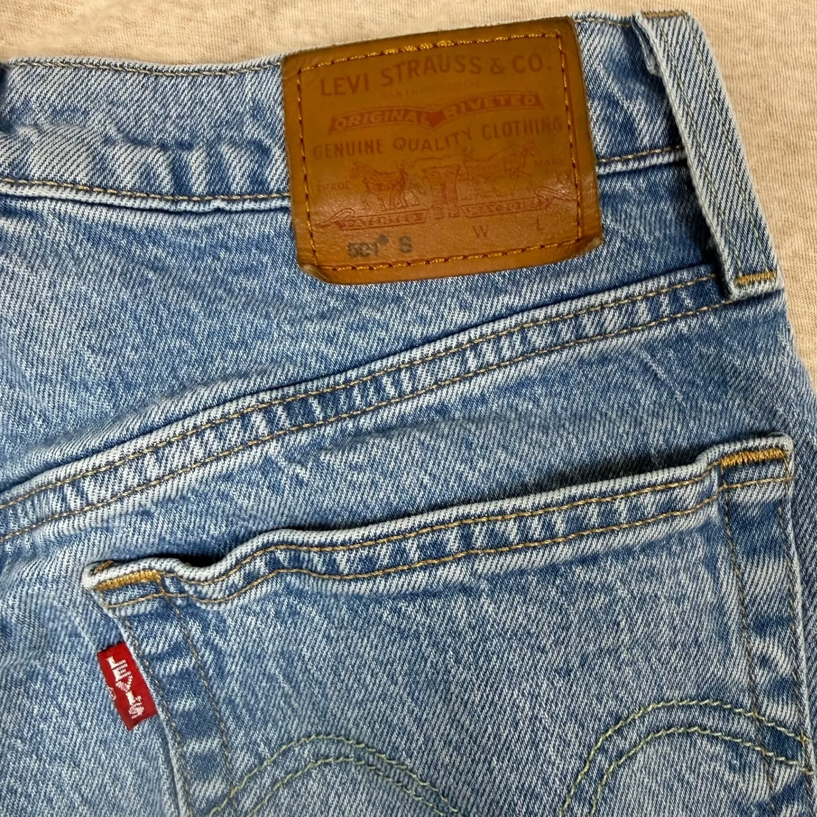 Vintage VTG Levis 501 Button Fly Jeans W25 L28 High Rise Slim Straight Y2K Denim - Image 14