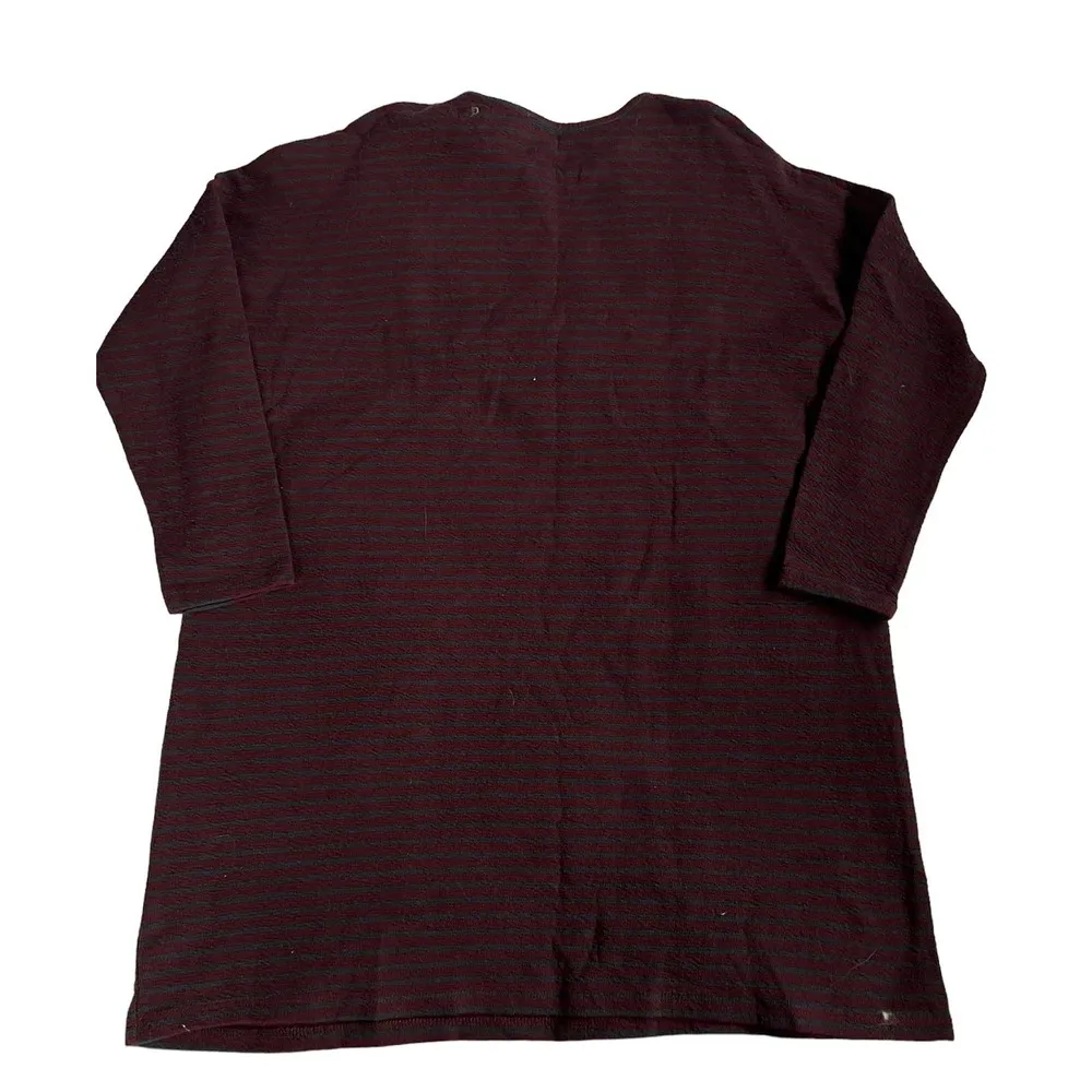 Zara women’s maroon navy striped dress size medium - Image 5