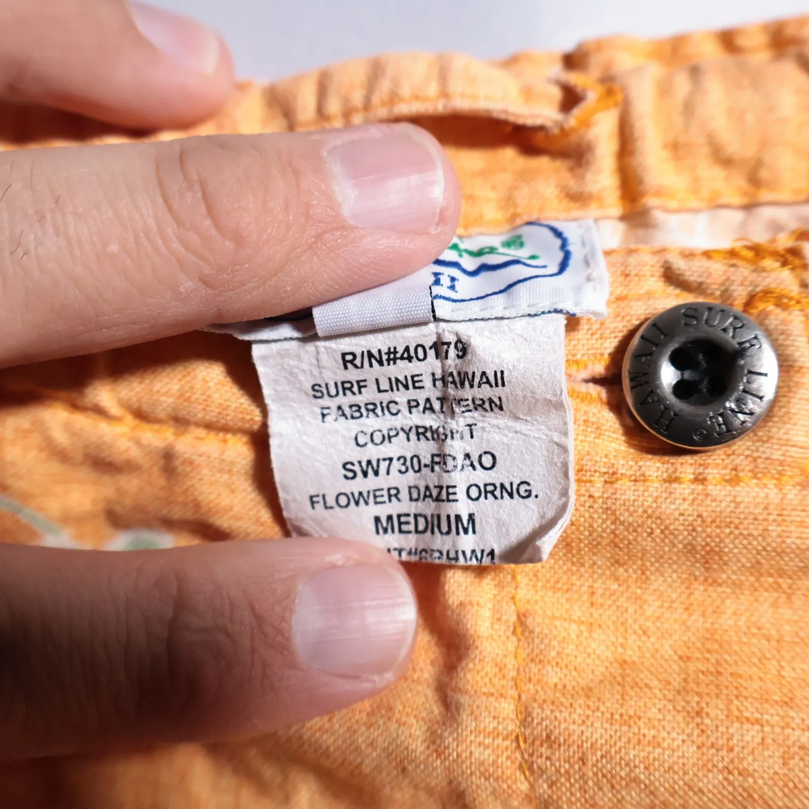 Vintage Original Jams Butt Cuts By Surf Line Hawaii Women's Cropped Pants M Orange Size M - Image 4