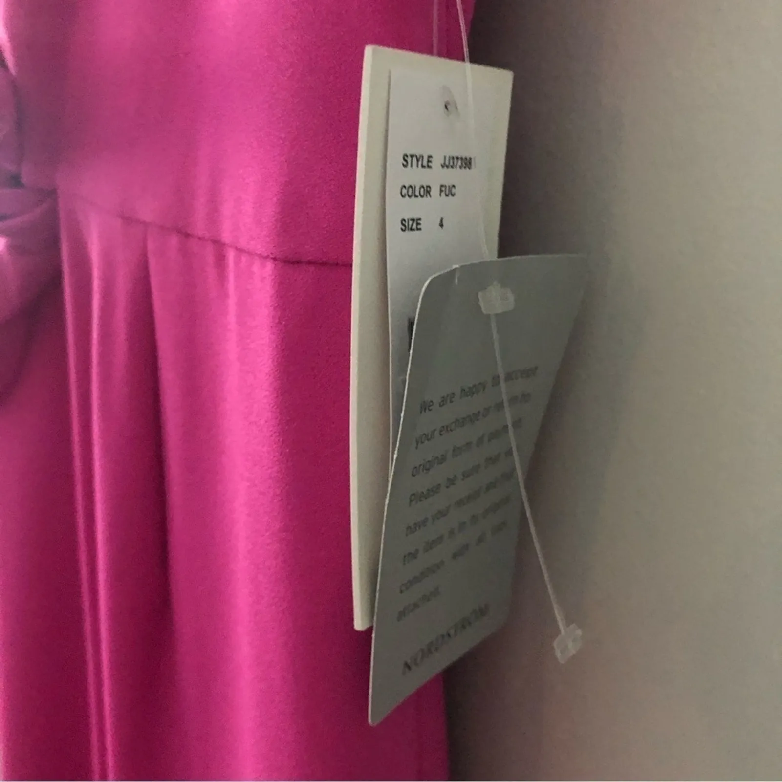 Julia Jordan Fuchsia Pink V Neck Tie Waist Jumpsuit NEW - Image 6