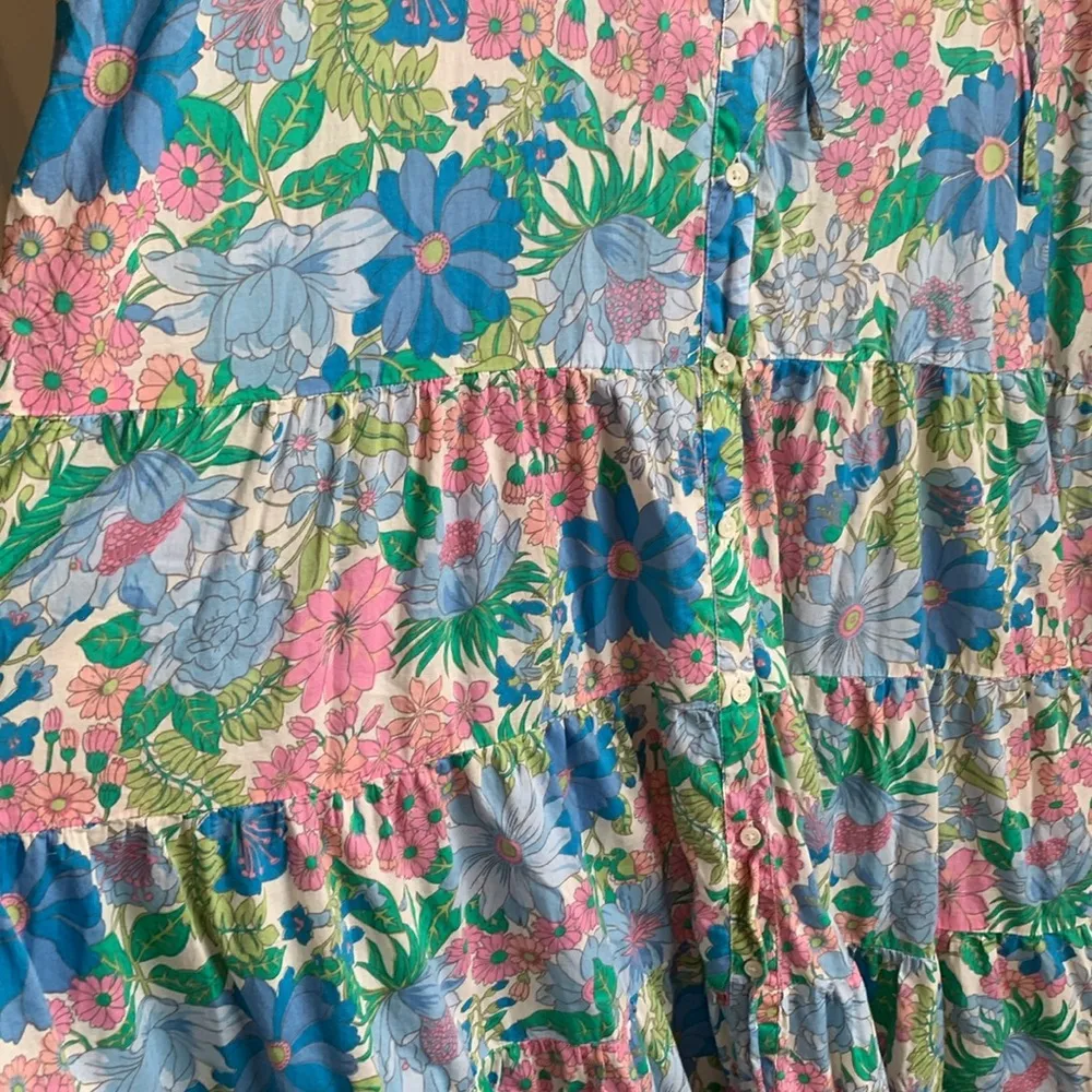 J. Crew Beachwear Cotton Voile Tiered Maxi Dress in Fairy Floral (Sz XXL) - Image 7