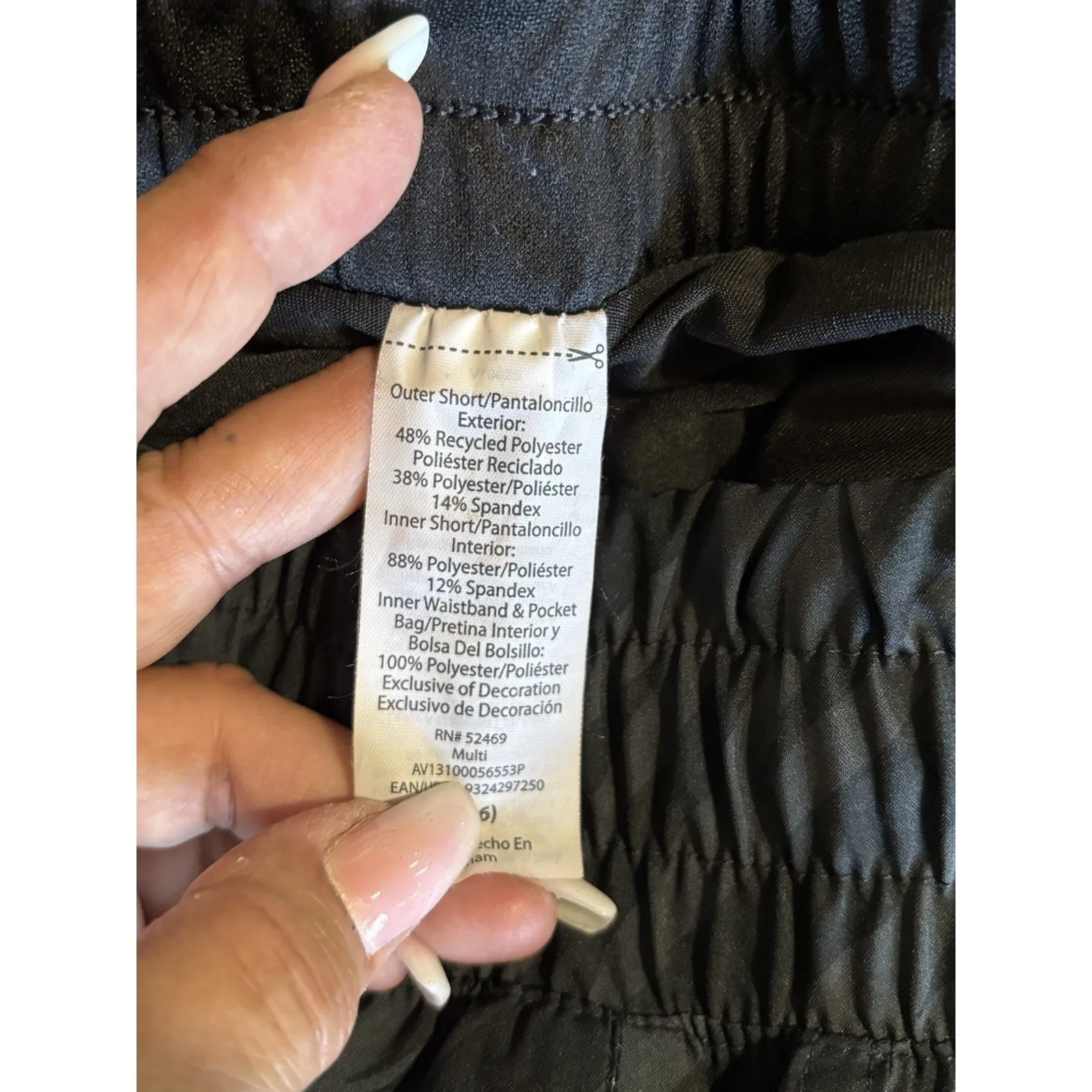 Shorts Women Avia Running Active Gym Sport Pull On Size Sm Gray Zebra Lined - Image 7