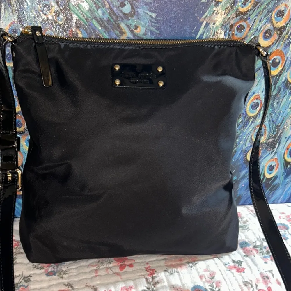 Vintage Kate Spade Nylon Black Crossbody Bag - Image 2