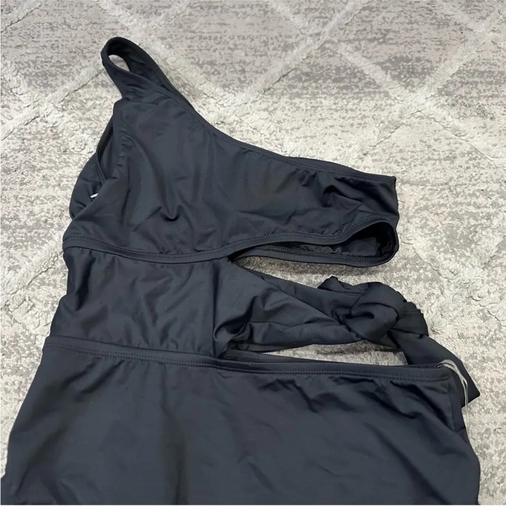 La Blanca Island Goddess Side Tie One Shoulder Swimsuit Us 6 - Image 9