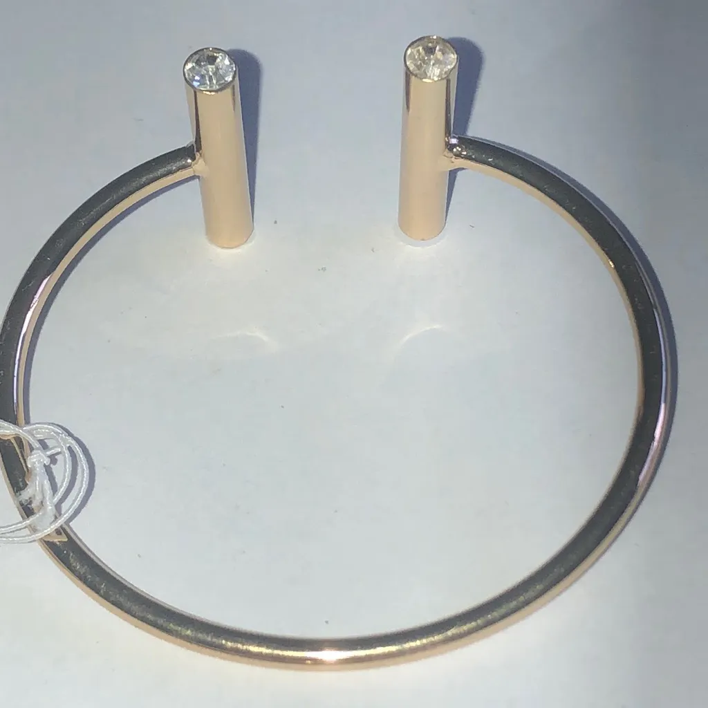 Gold Tone Arrow Spike CZ Rhinestone Cuff Bracelets - Image 6