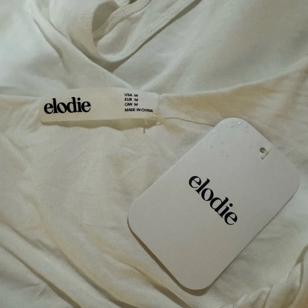 Elodie Ruched Long Sleeve Bodysuit - Ivory - Image 5