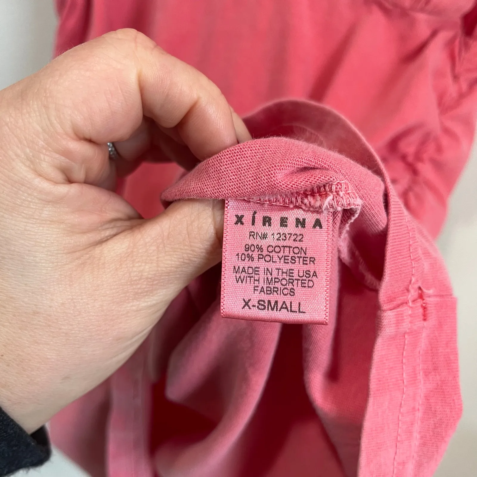 Xirena Lexa Coral Pink Ruched Waist Cotton Mini Dress Boho Chic Sz XS - Image 4