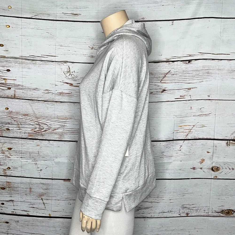 French Laundry NWT Size 1X Gray Hooded Sweatshirt Top - Image 3