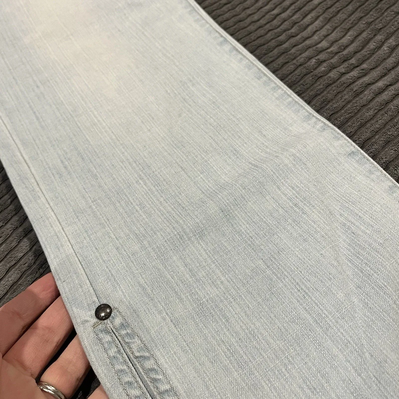 Vintage Blue Willi's Womens Jeans High Waist Jeans Light Blue Denim Size 36 Slit - Image 2