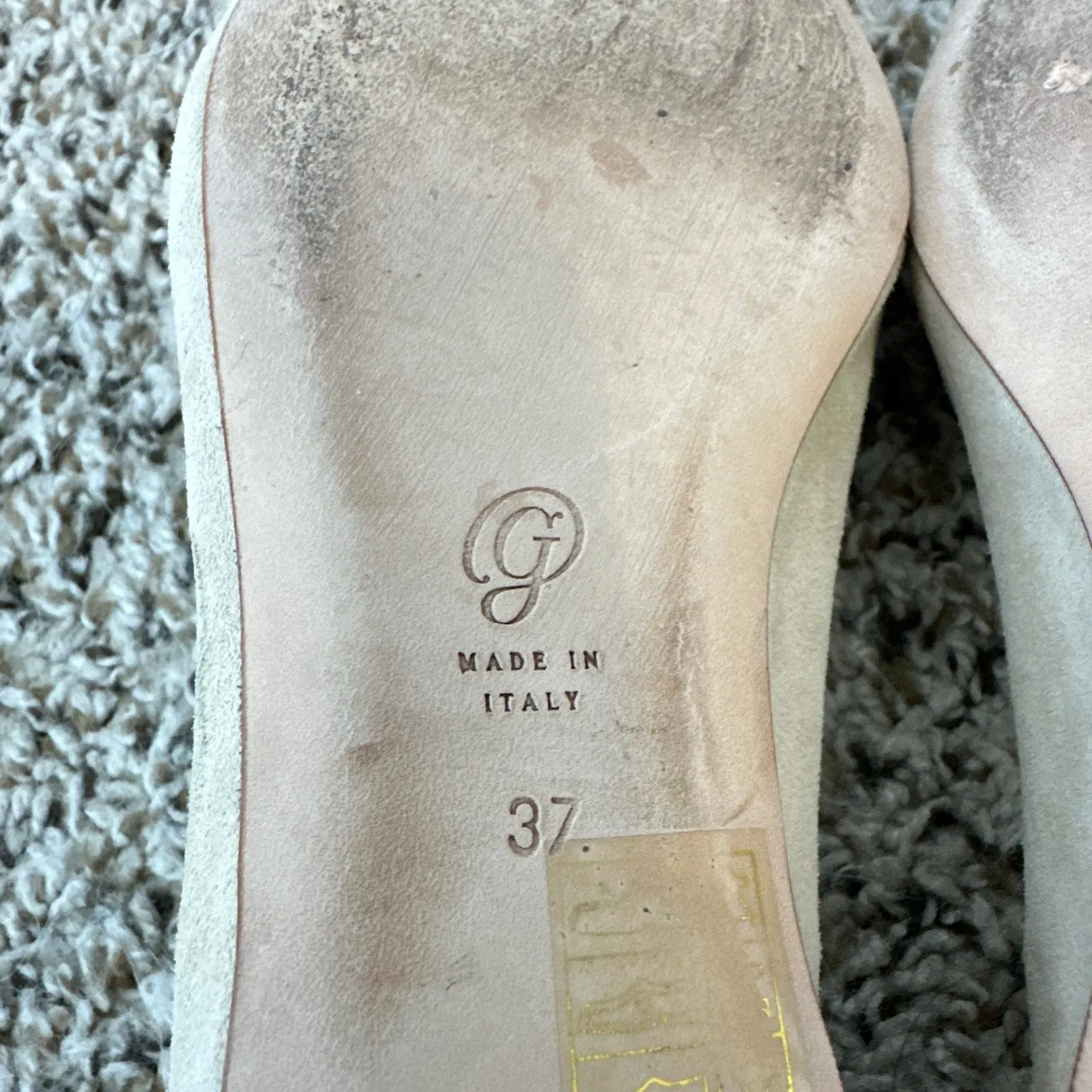 M. GEMI The Stellato Flats Latte Tan Suede Italy Size 37 Pointed Toe Classy US 7 - Image 7