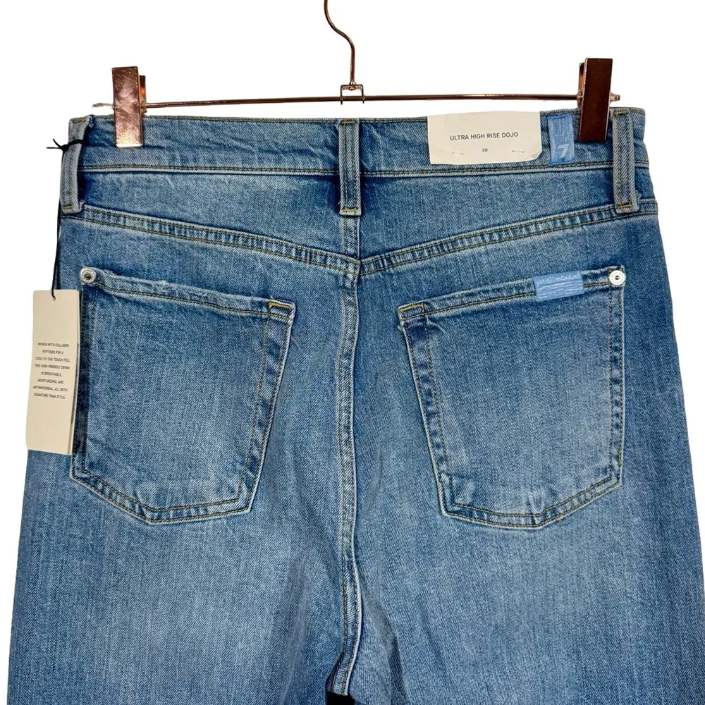 NEW NWT 7 for All Mankind Ultra High Rise Dojo Jeans Beauty Trouser Fig Leaf - Image 8