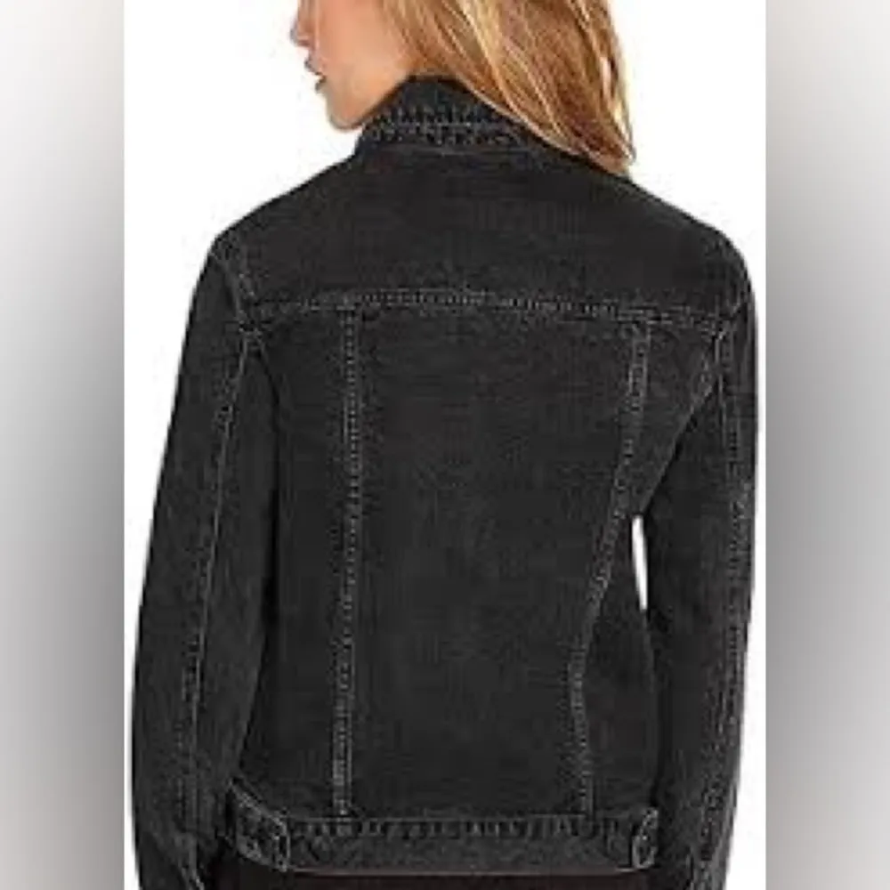Buffalo David Bitton Distressed Black Denim Jacket size medium - Image 3
