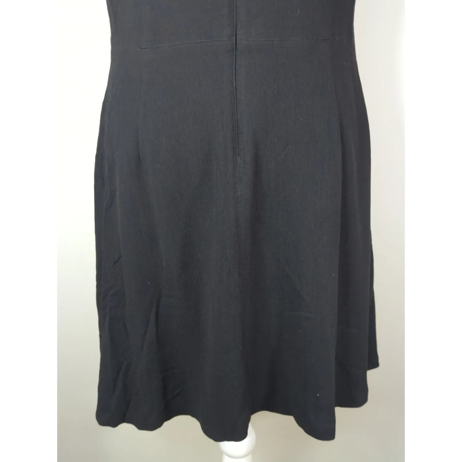 Theory Black Fit And Flare Dress Women's Size 10 Career Wear Preppy Academia - Image 6