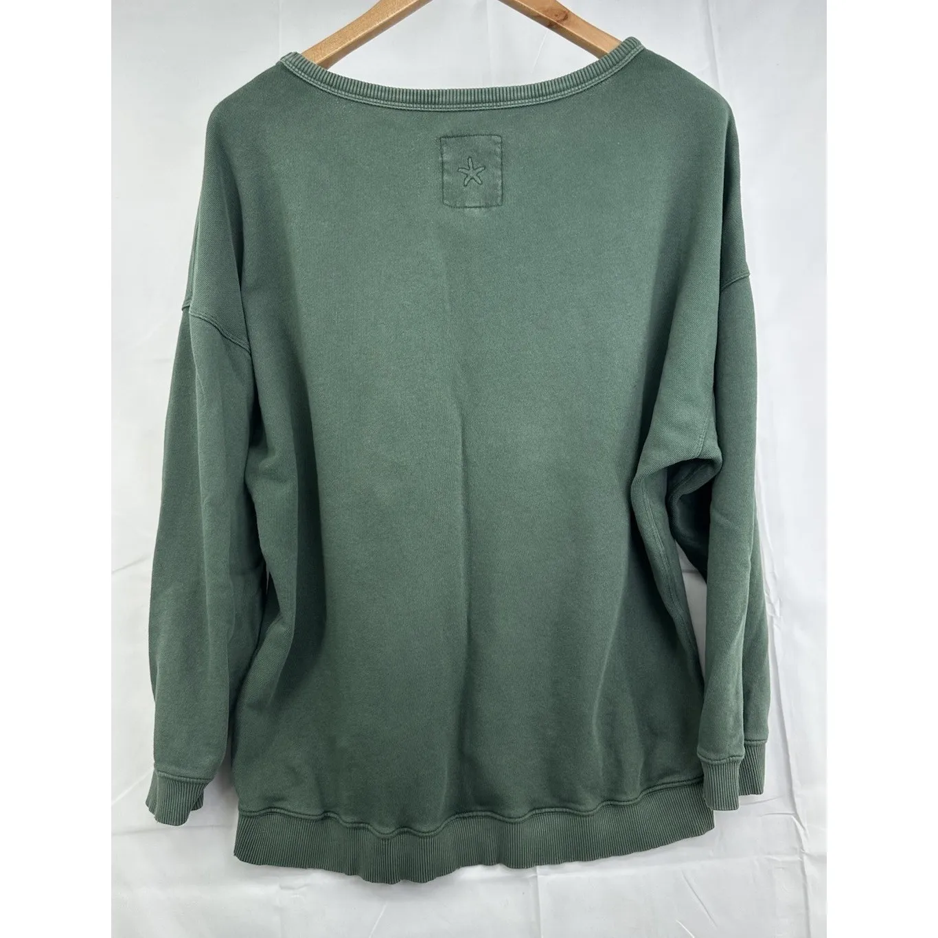 Aerie Oversize Green Sweatshirt Medium Women's Cozy Lounge Pullover Warm - Image 2