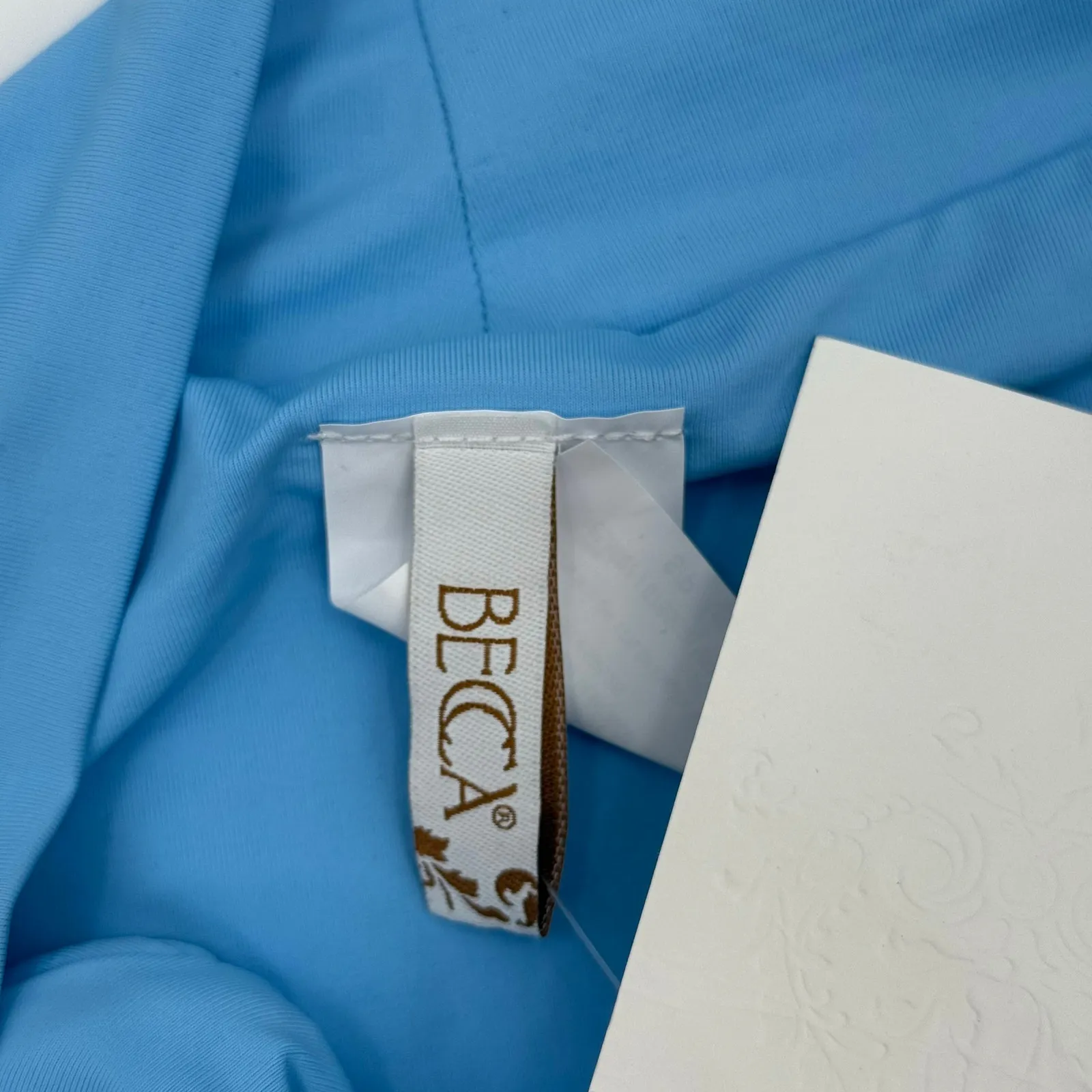 BECCA Bikini Bottoms Size Small French Cut High Leg NWT Sky Blue Swim High Waist - Image 7