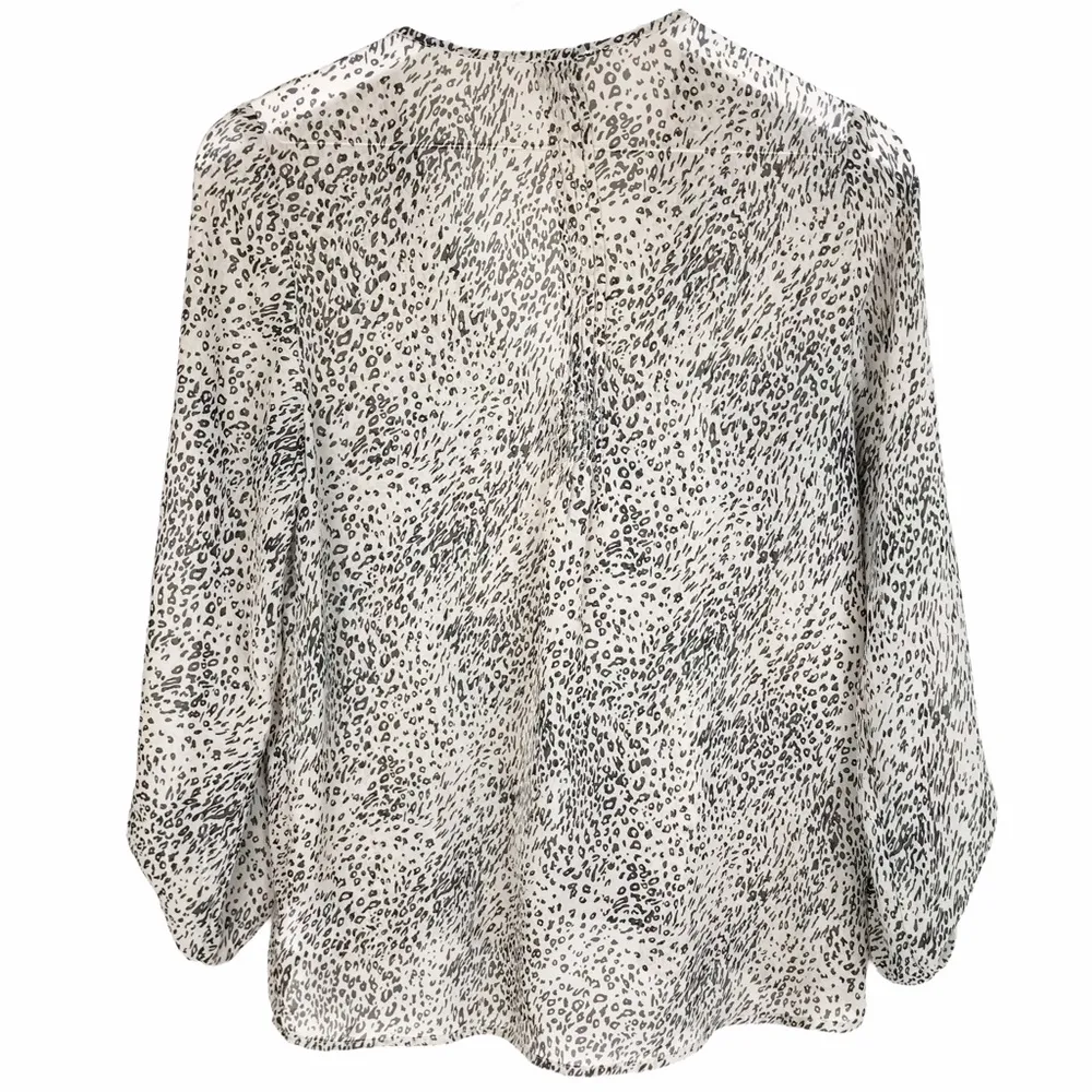 Urban Outfitters Pins & Needles Sheer Animal Print Top Size Small Button Down - Image 3