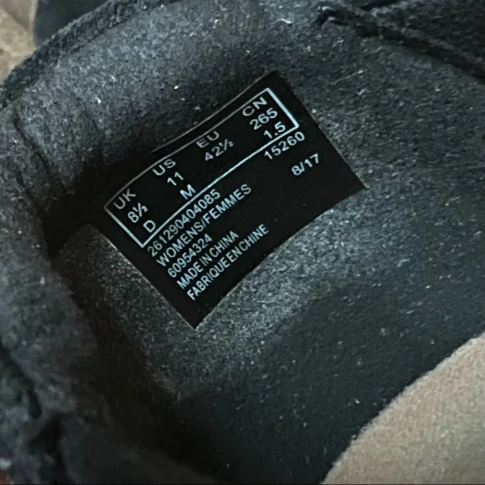 Clark’s Black Suede Booties Block Heel Ankle Boots Size US 11 M, UK 8½ D - Image 8