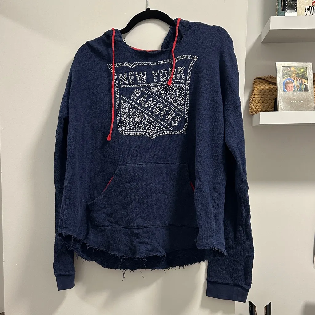 New York Rangers Touch by Alyssa Milano Women's Driftwood Hoodie - Image 3