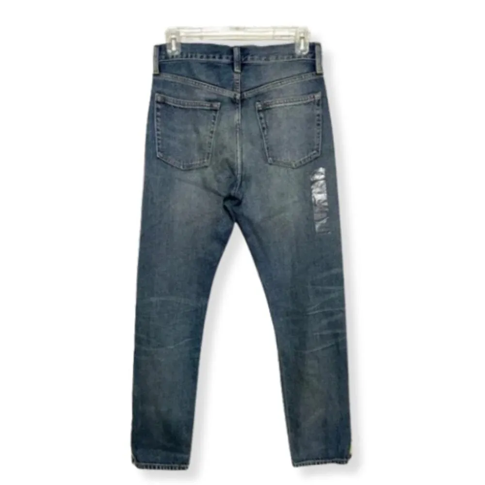 Polo Ralph Lauren Skinny Jeans High Waisted Slim Fit Beaded Slits Blue W 26 NWT - Image 6