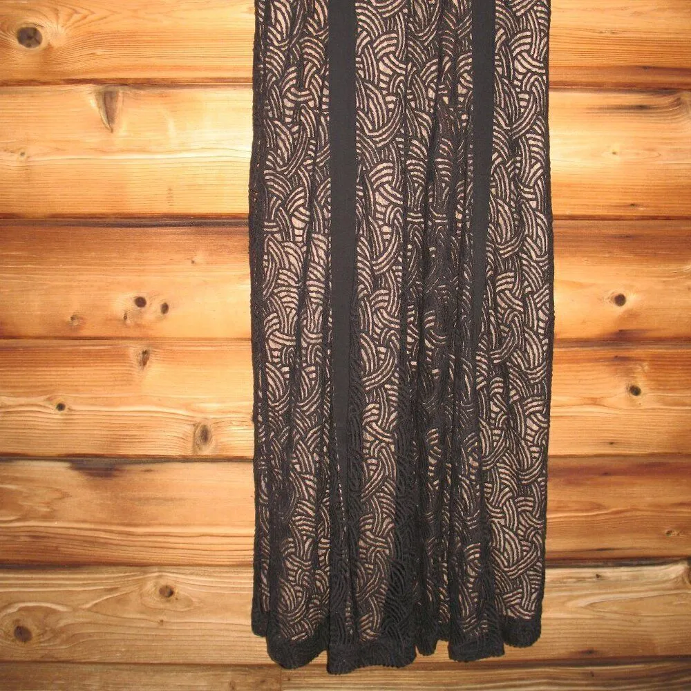 BCBG MAX AZRIA Viviana illusion lace peplum gown Black - Image 10