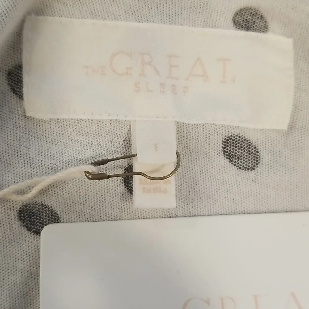 💕THE GREAT💕 The Slip Sleeper Jumpsuit ~ Washed White Big Polka Dot Print S NWT - Image 11