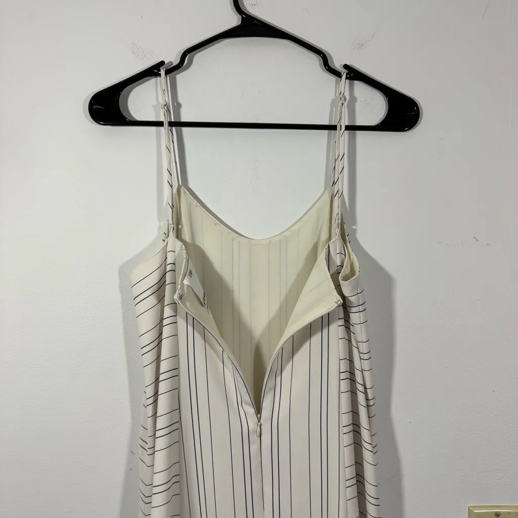 Prose & Poetry Striped Chiffon Ruffled Tiers Skylar Midi Dress Size small White - Image 10