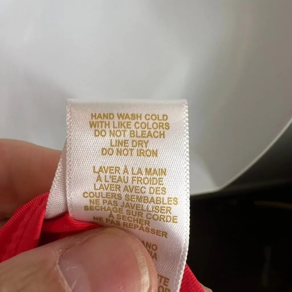 Anne Cole $60 Twist Front Padded Tankini Swim Top Size XS Coral - Image 7