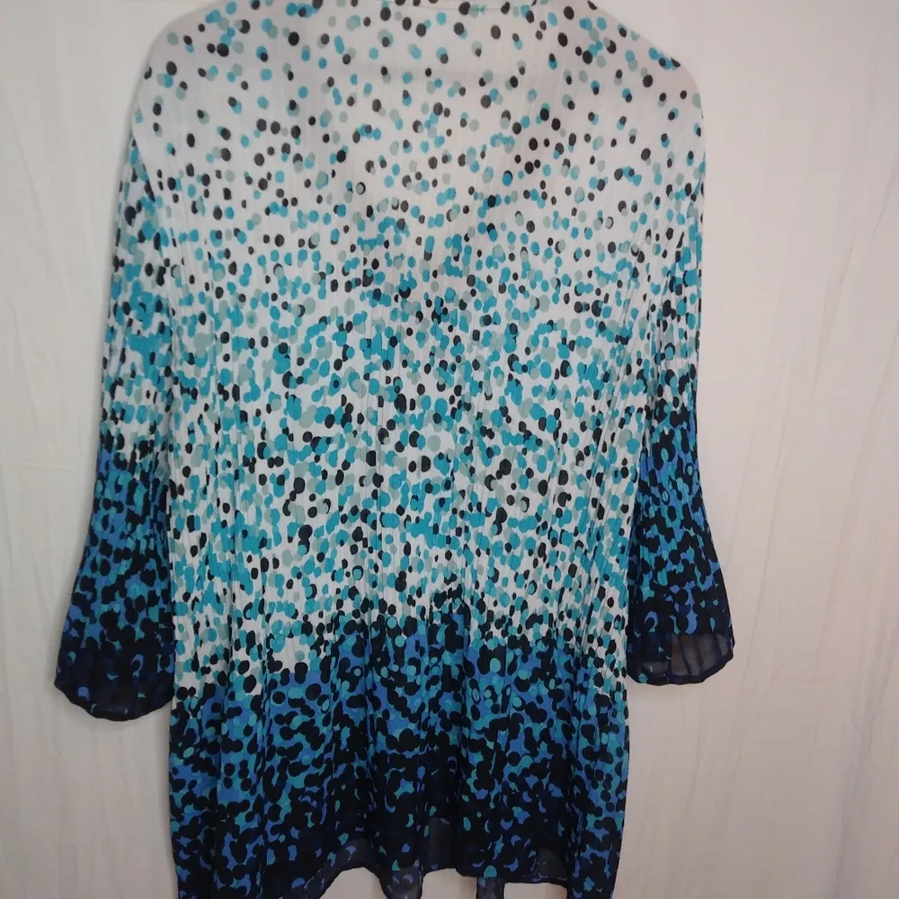 AVENUE 22/24 Blue Hombre Dots Tunic Top Plus - Image 9