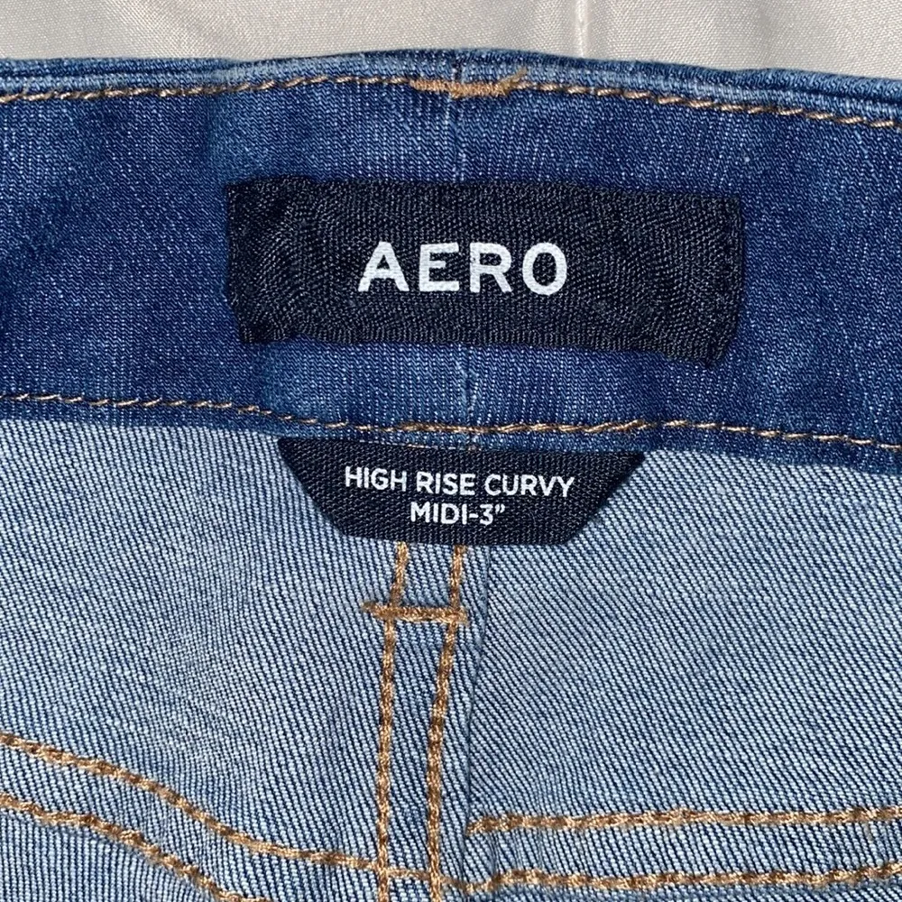 NWOT aeropostale high rise curvy 3” denim shorts - Image 5