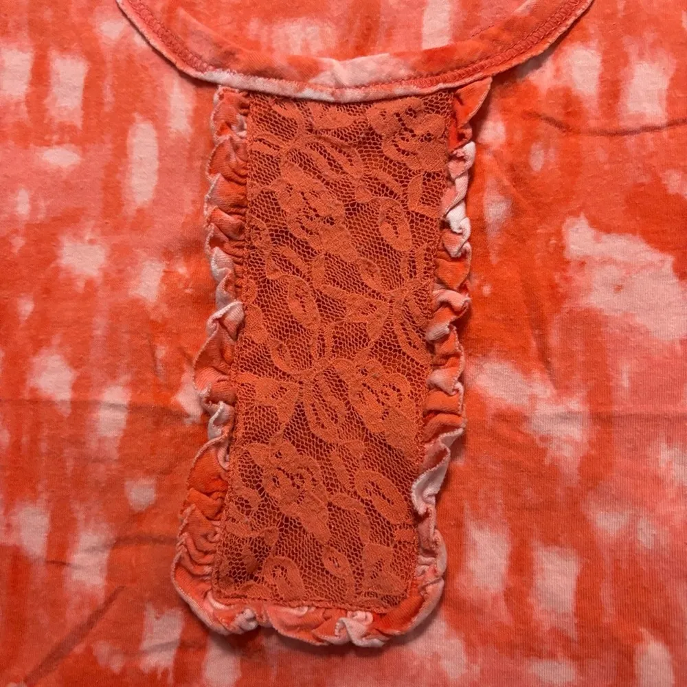 Olsenboye Orange Ruffled Sleeveless Tank Top Size S - Image 8