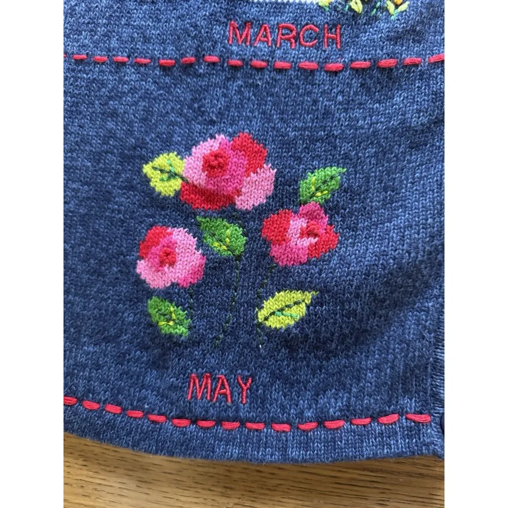 Marisa Christina Classics‎ Months of Year Sweater Size XL Cotton Blend Teacher Blue - Image 11