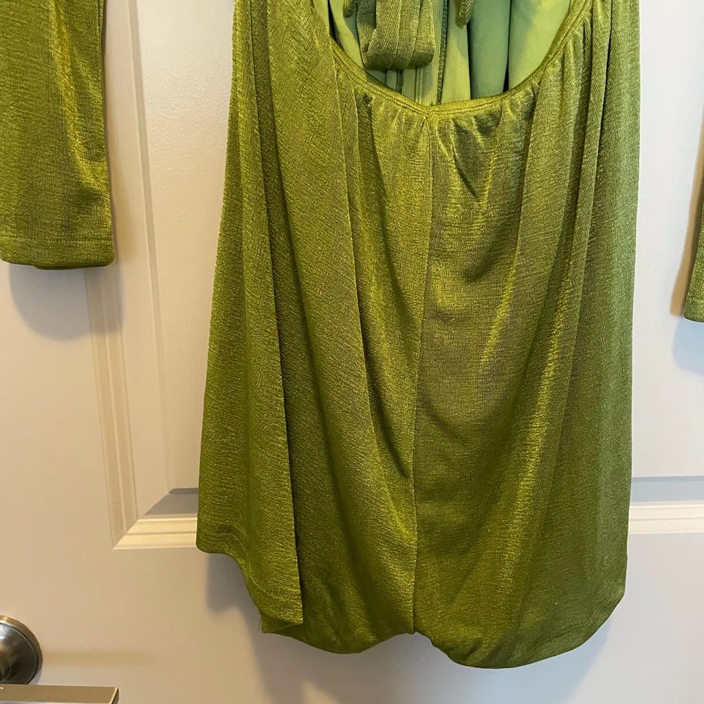 Princess Polly Olive Green Loriella Long Sleeve Romper - Image 2