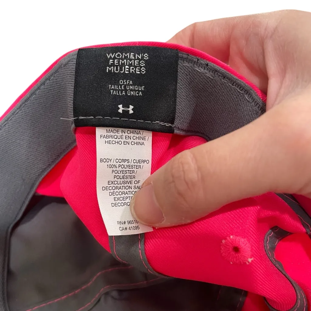 Under Armour Adjustable Baseball Cap Pink Camo Logo Women’s One Size - Image 8