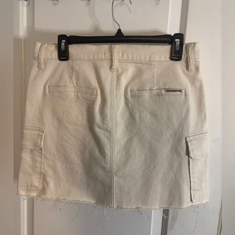 HUDSON JEANS Cargo Mini Skirt in ecru/beige size 29 NWOT - Image 5