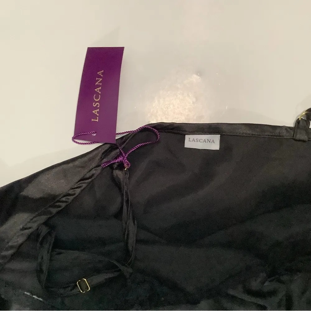 Lascana Black Satin Chemise Size 14 - Image 6