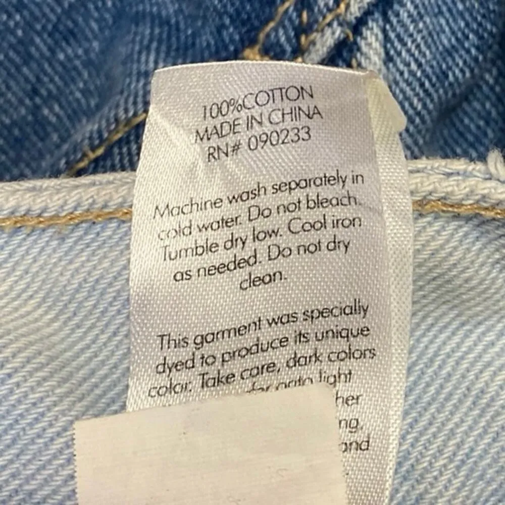 Pacsun 90's BF Carpenter Colorblock Straight Wide Leg High Waist Denim Jeans 24 - Image 5