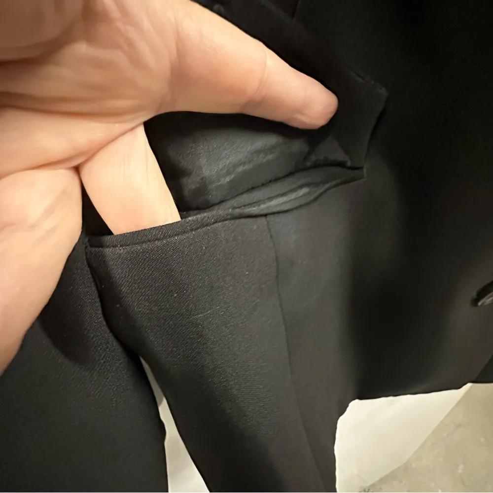 Max Studio Special Edition Silk Wool Slit Sleeve Black Blazer Jacket Womens 4 - Image 12