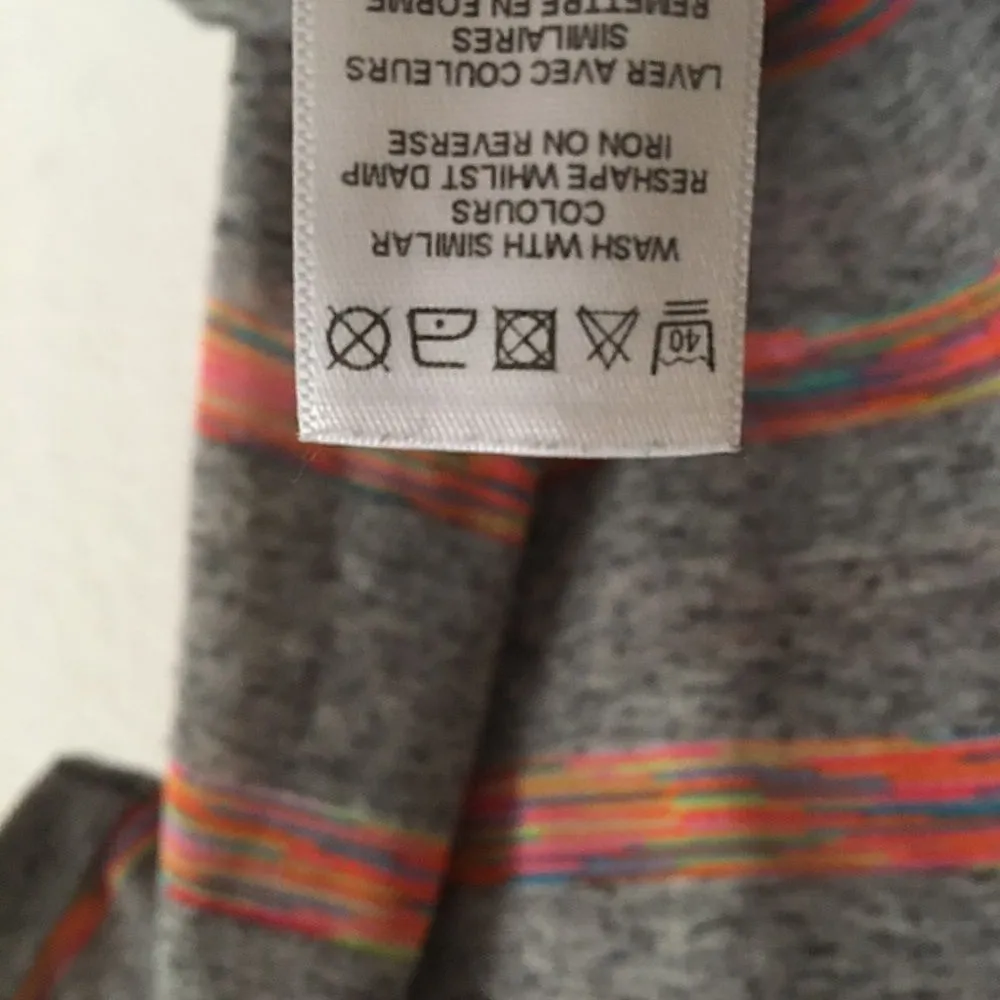 ASOS heathered gray & tangerine orange striped tee M - Image 7