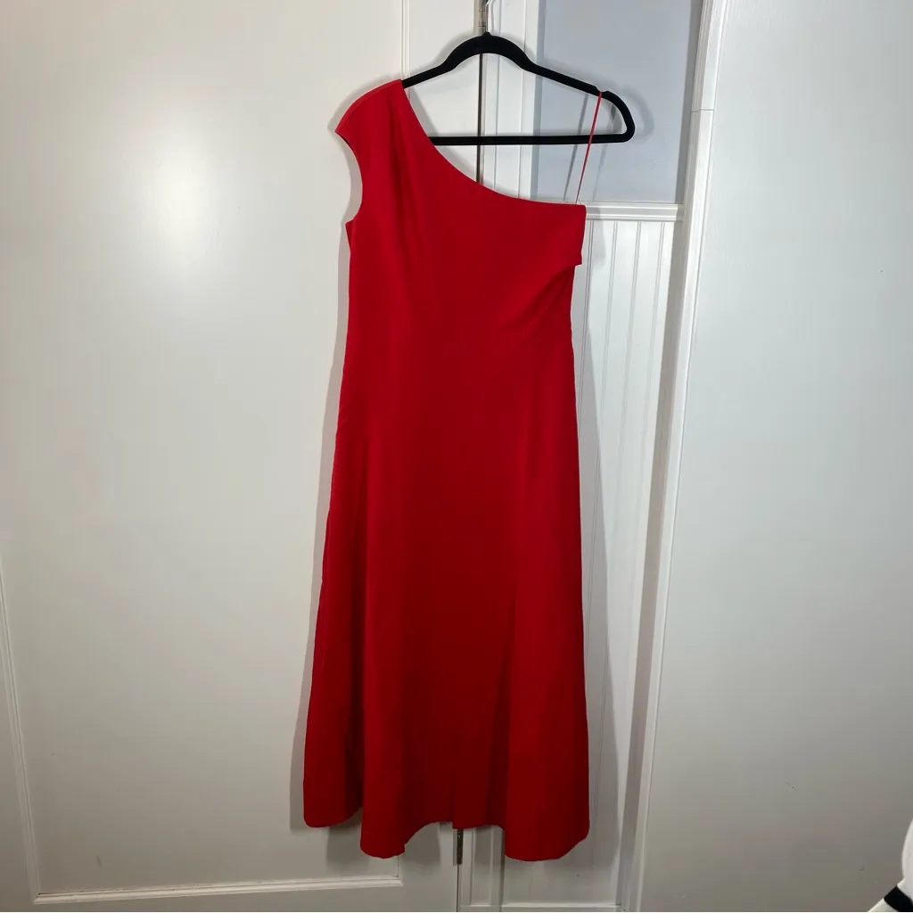 NWT Tuckernuck x India Hicks Scarlet Red One Shoulder Carmen Dress‎ size small - Image 2