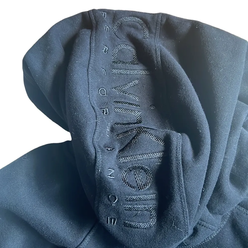 Calvin Klein Performance Black Crop Hoodie Sweatshirt Size Large - Image 8