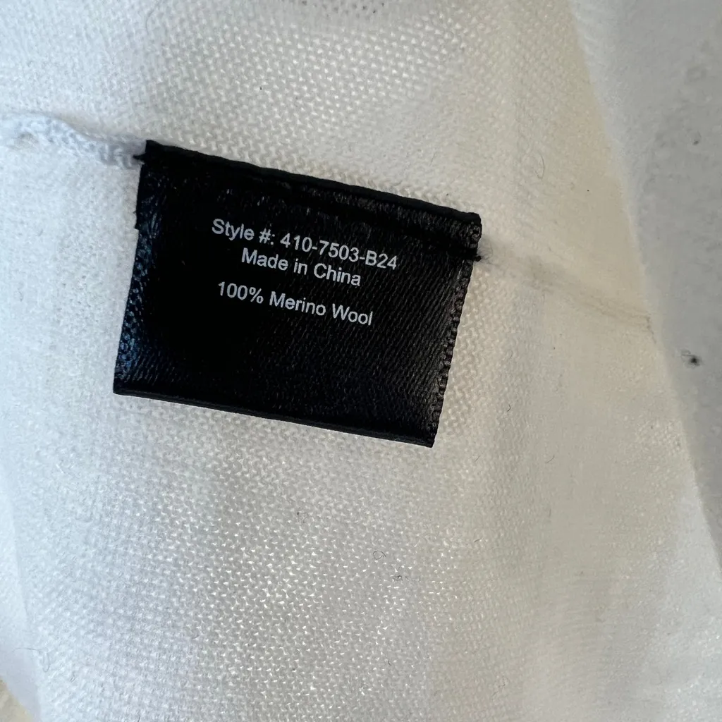 Jenni Kayne Grayson Pullover Ivory Medium Long Sleeves 100% Merino Wool NWT - Image 7