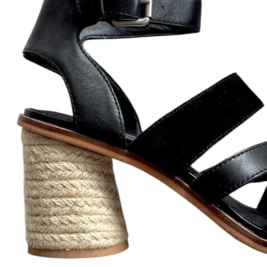 EUC Frye Leather Heeled Sandals Black Size 8.5 - Image 3