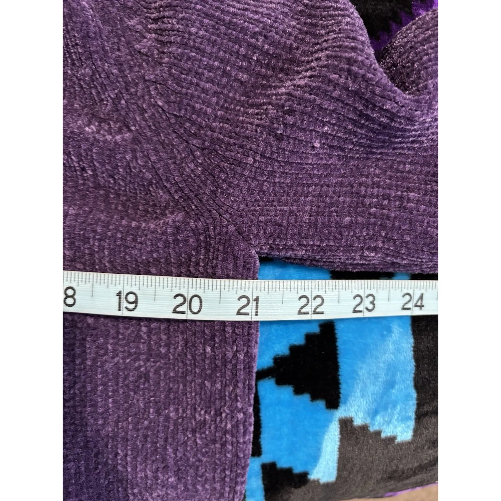 Carolyn Taylor Chenille Purple Zip Up Long Sleeve Sweater Size PL Collar Soft - Image 5