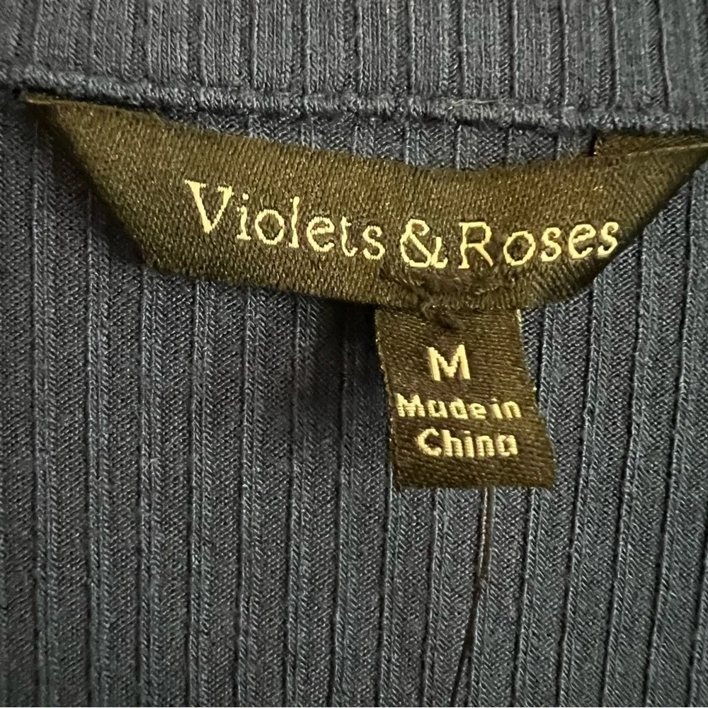 Violet & roses bodysuit medium ribbed Blue - Image 3