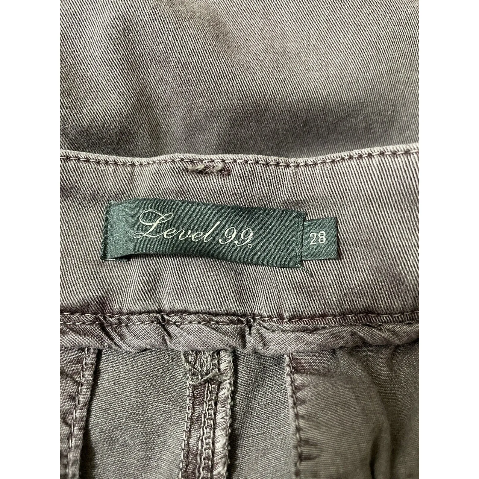 Level 99 Womens Cargo Skinny Jeans Purple Stretch Mid Rise Zip Pockets Size 28 - Image 7